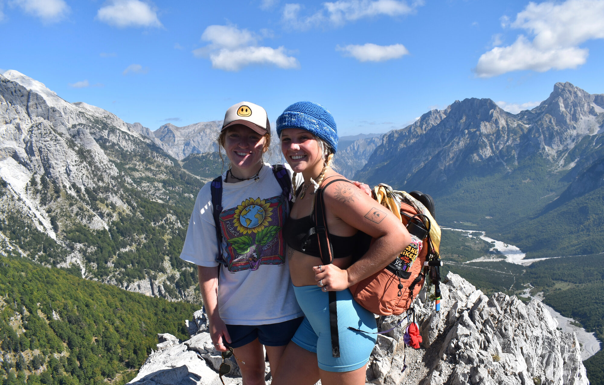 Eve and Sofia on an Albanian summit